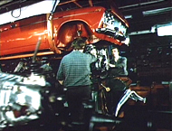 Urss, chaîne de montage Lada