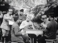 Soldiers playing cards, 1915